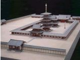 四天王寺式伽藍復原模型　大阪府立近つ飛鳥博物館展示